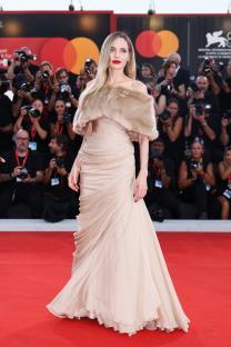 Angelina Jolie on a red carpet.