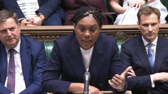 Kemi Badenoch speaking during Prime Minister's Questions in the House of Commons.