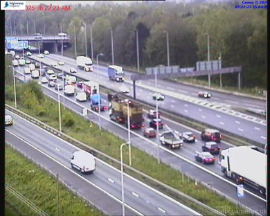 M6 traffic jam near junction 21.