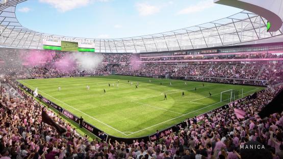 Illustration of Inter Miami's new stadium.